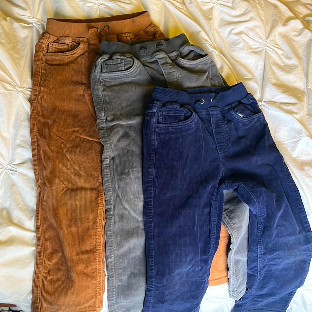 Three pair of Hanna Andersson corduroy jeans (stretch)pants size 8 / 130